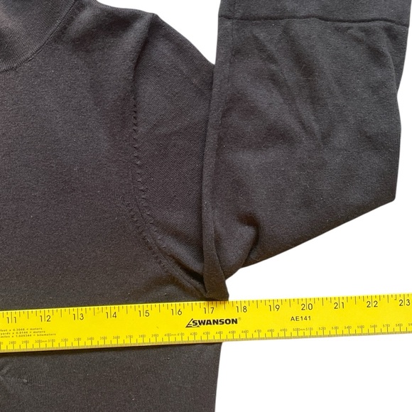 Elliott Lauren Women’s Dress S Brown Silk Blend Funnel Neck Sweater Minimalist - Picture 6 of 7